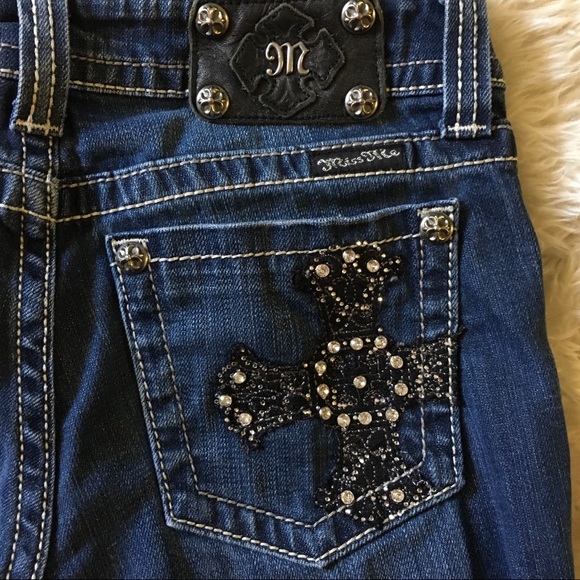 Miss Me Skinny Jeans JP4788SKL Cross Embellishment - Picture 3 of 4